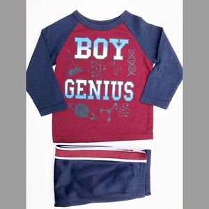 Boys long sleeve shirt and pant set.